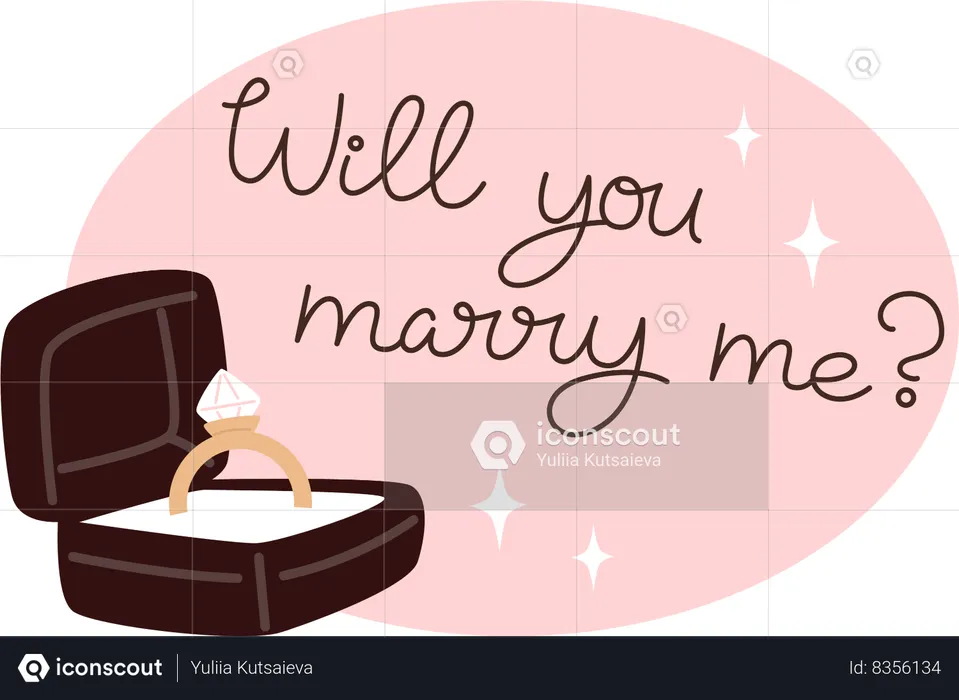 Wedding proposal  Illustration