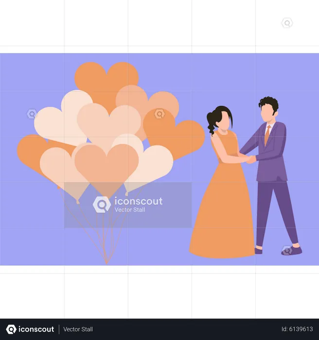 Weeding couple  Illustration