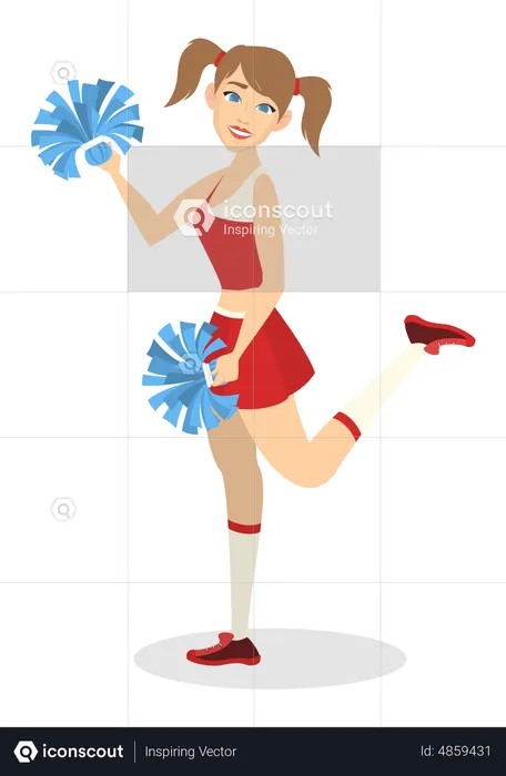 Weibliche Cheerleaderin  Illustration