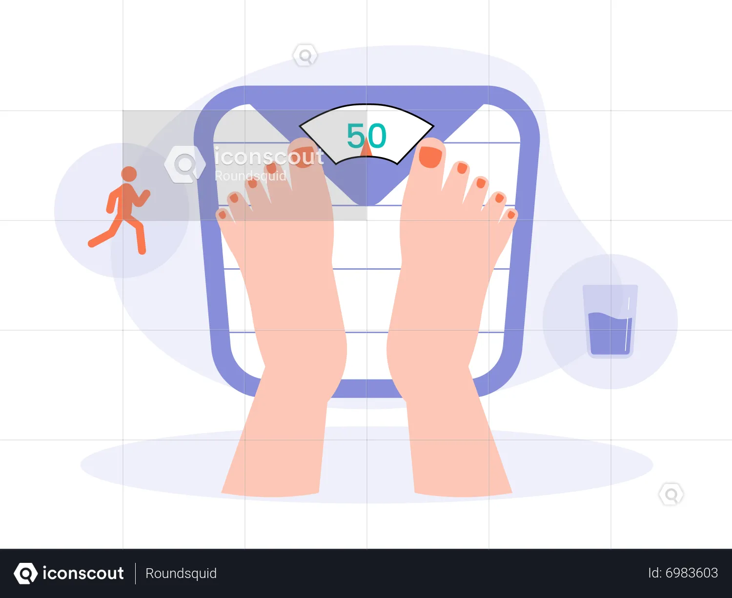 Best Weigh scale Illustration download in PNG & Vector format