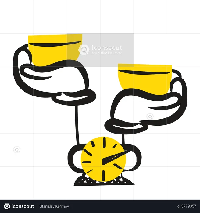 Weighing scale making decision  Illustration