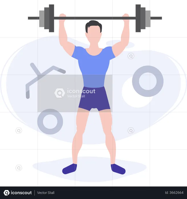 Weight lifting  Illustration
