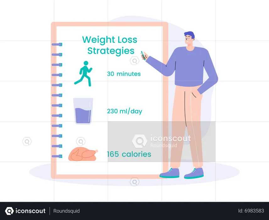Weight loss diet  Illustration