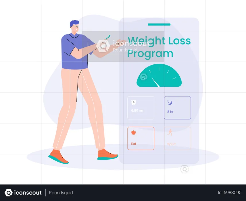 Weight loss program  Illustration