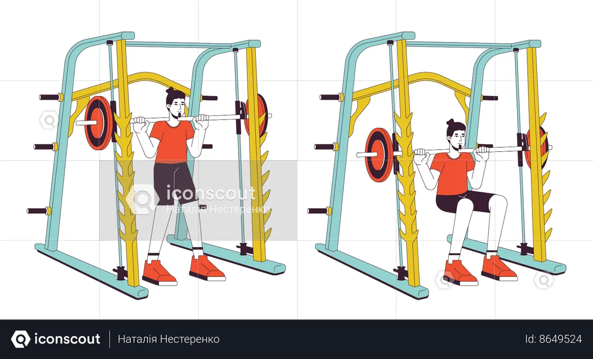 Weight power rack  Illustration