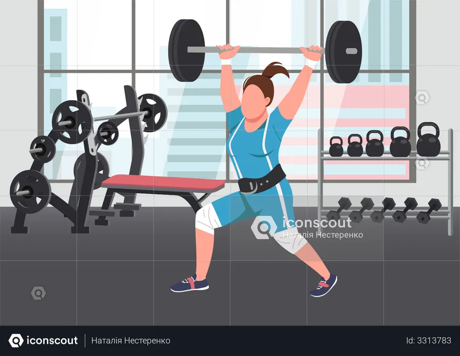 Weightlifting  Illustration