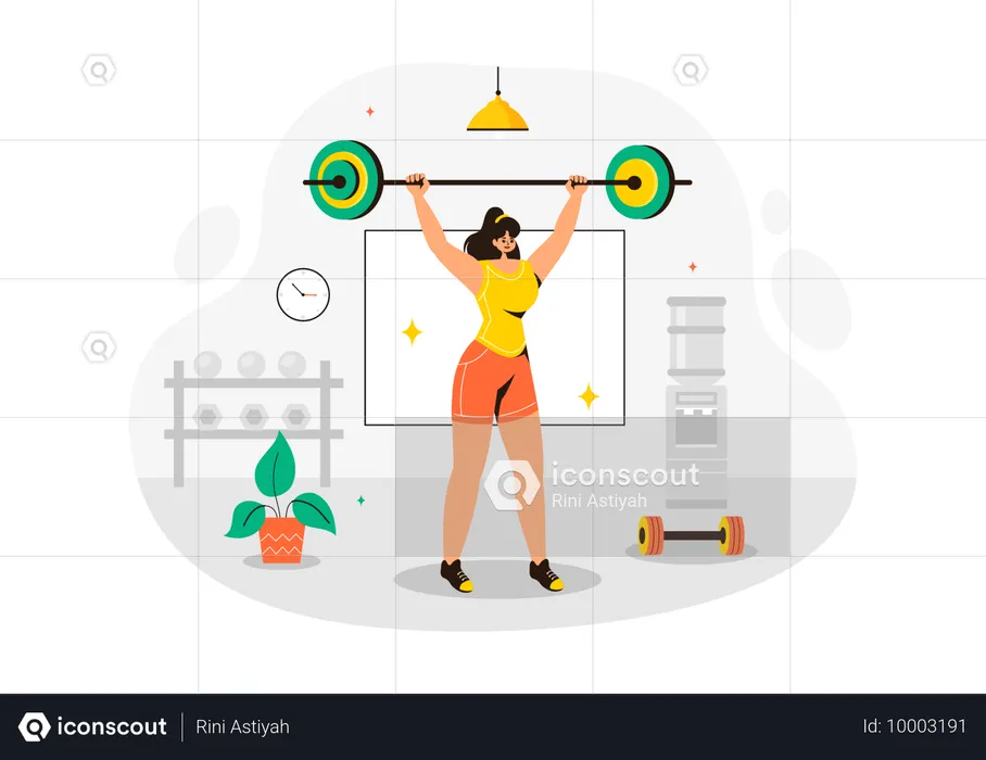 Weightlifting Sport Illustration  Illustration