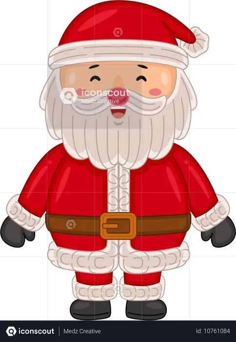 Weihnachtsmann in stehender Pose  Illustration