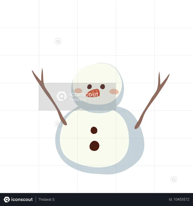 Weihnachten schneemann  Illustration