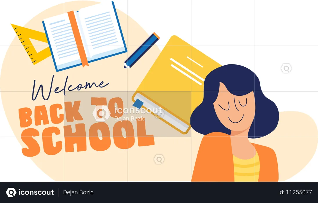 Welcome Back To School  Illustration