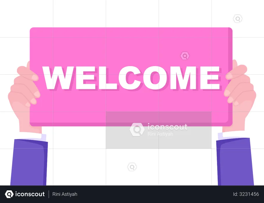 Welcome Board  Illustration