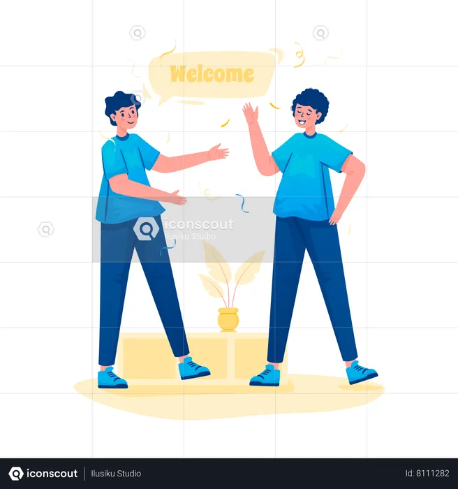 Welcome friend  Illustration