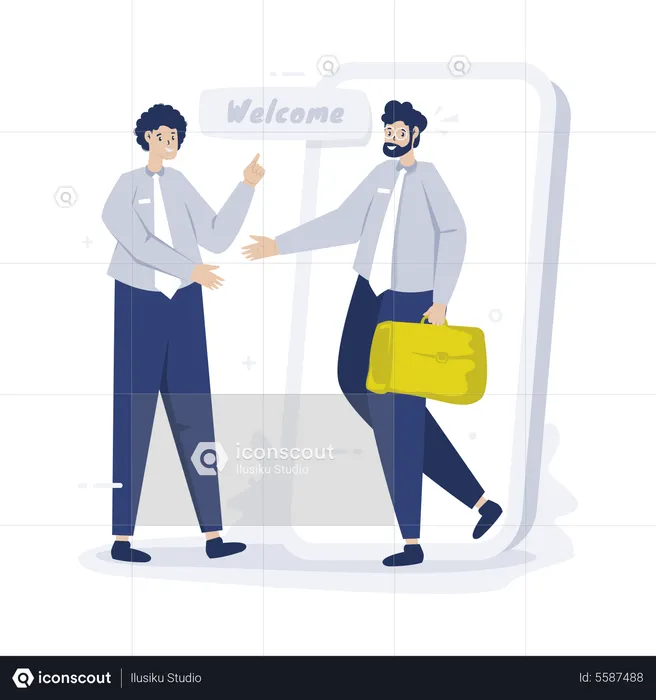 Welcome new coworker  Illustration