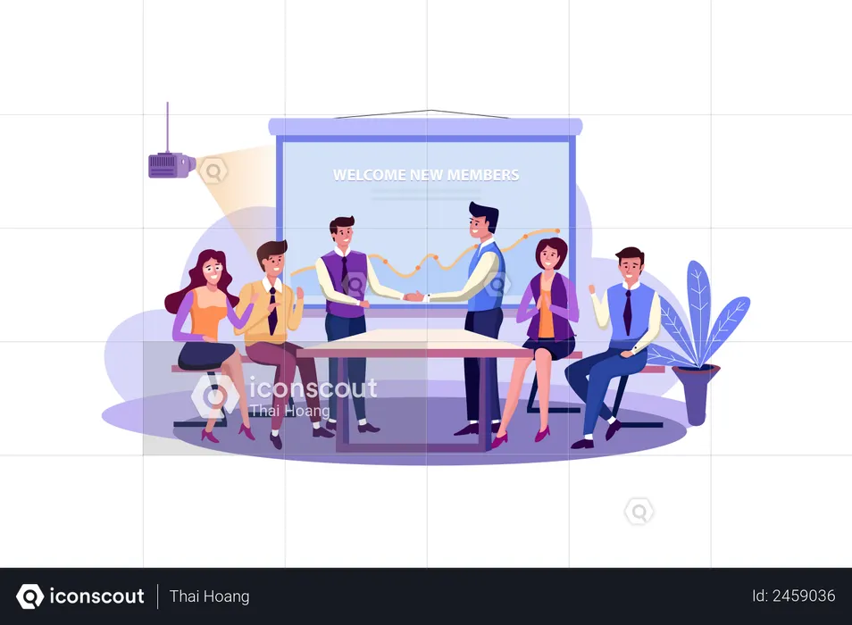 Welcome to team  Illustration