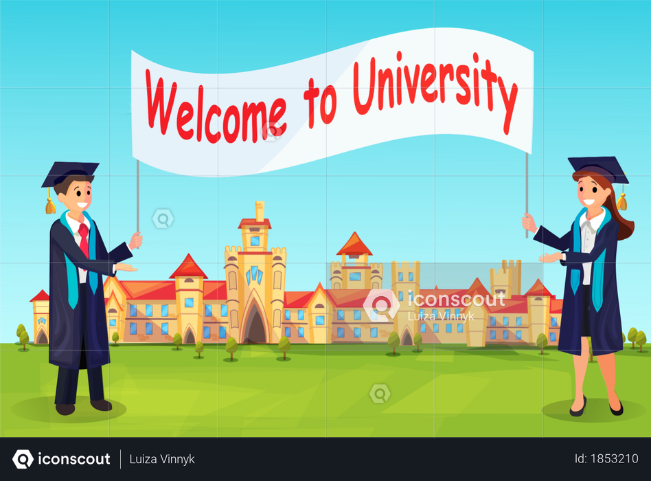 Best Premium Welcome To University Illustration Download In Png
