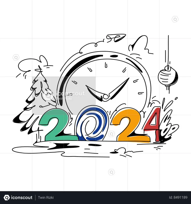 Welcoming 2024  Illustration