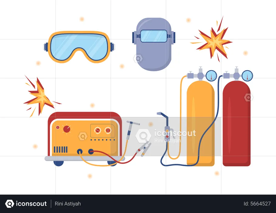 Welding Equipments  Illustration