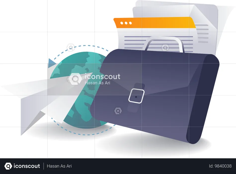 Welt des Business Data Managements  Illustration