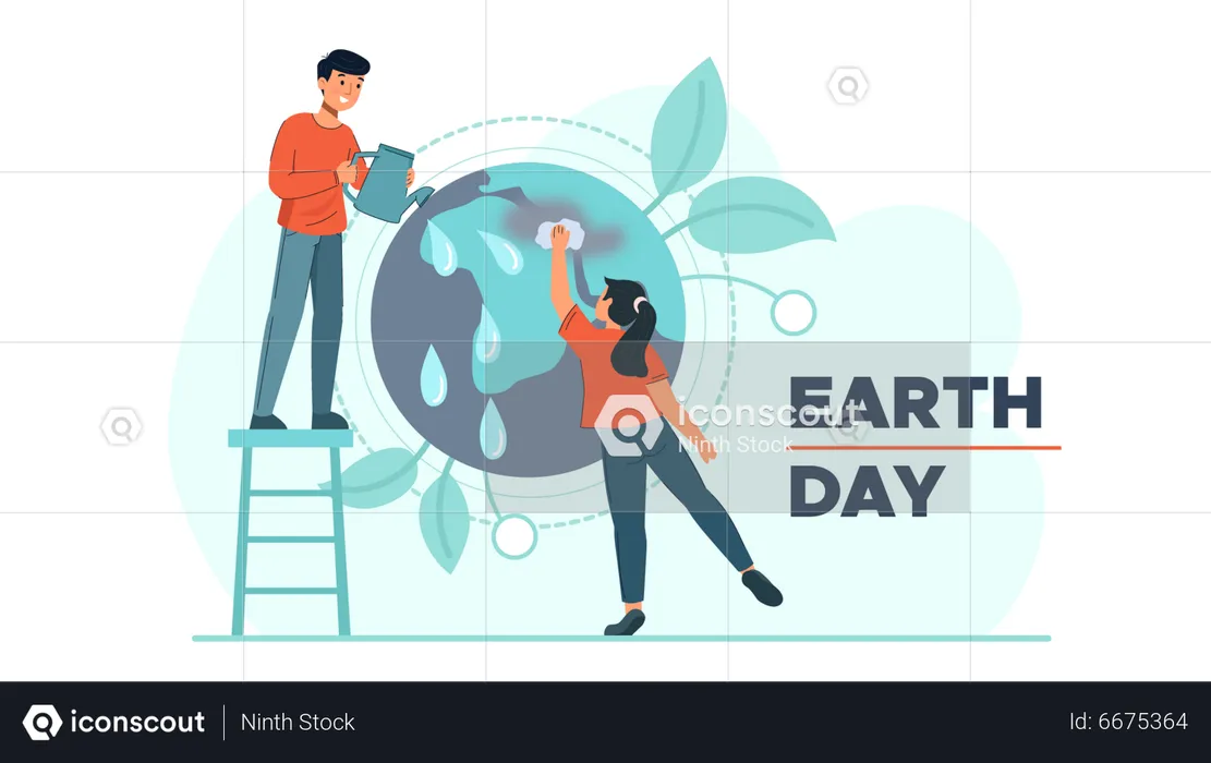 Welttag der Erde  Illustration