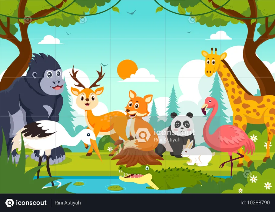 Welttierschutztag  Illustration