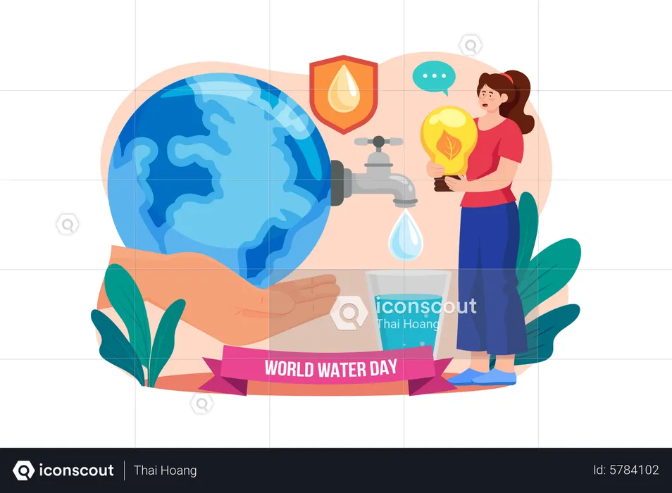 Welt-Wassertag  Illustration