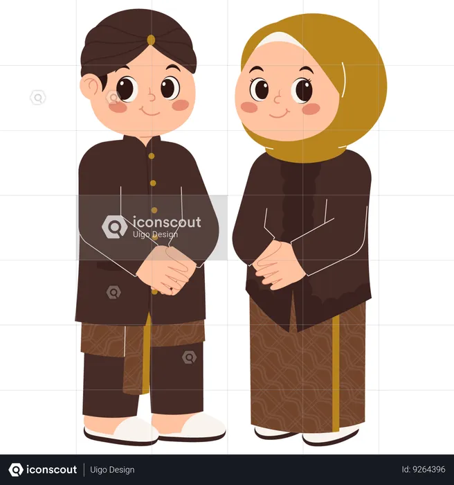 West Javanese Traditional Clothing  Illustration
