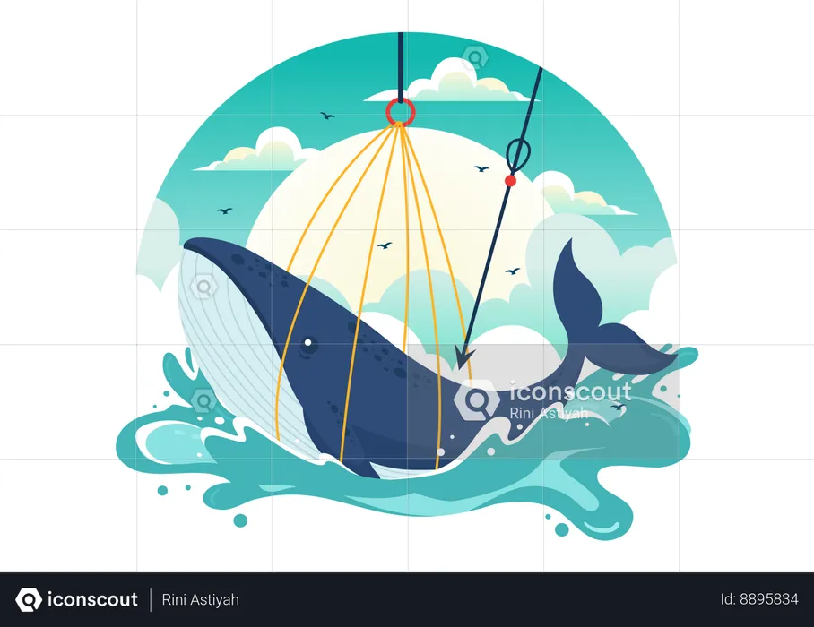 Whale Hunting  Illustration