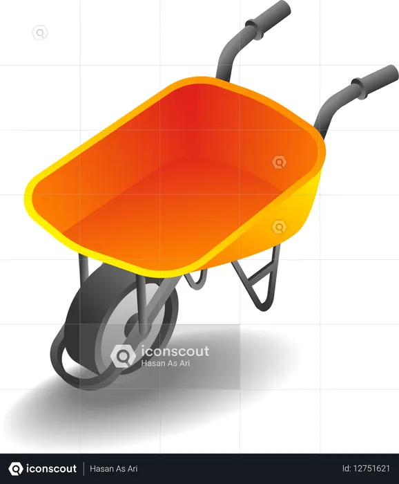 手押し車の工具  イラスト