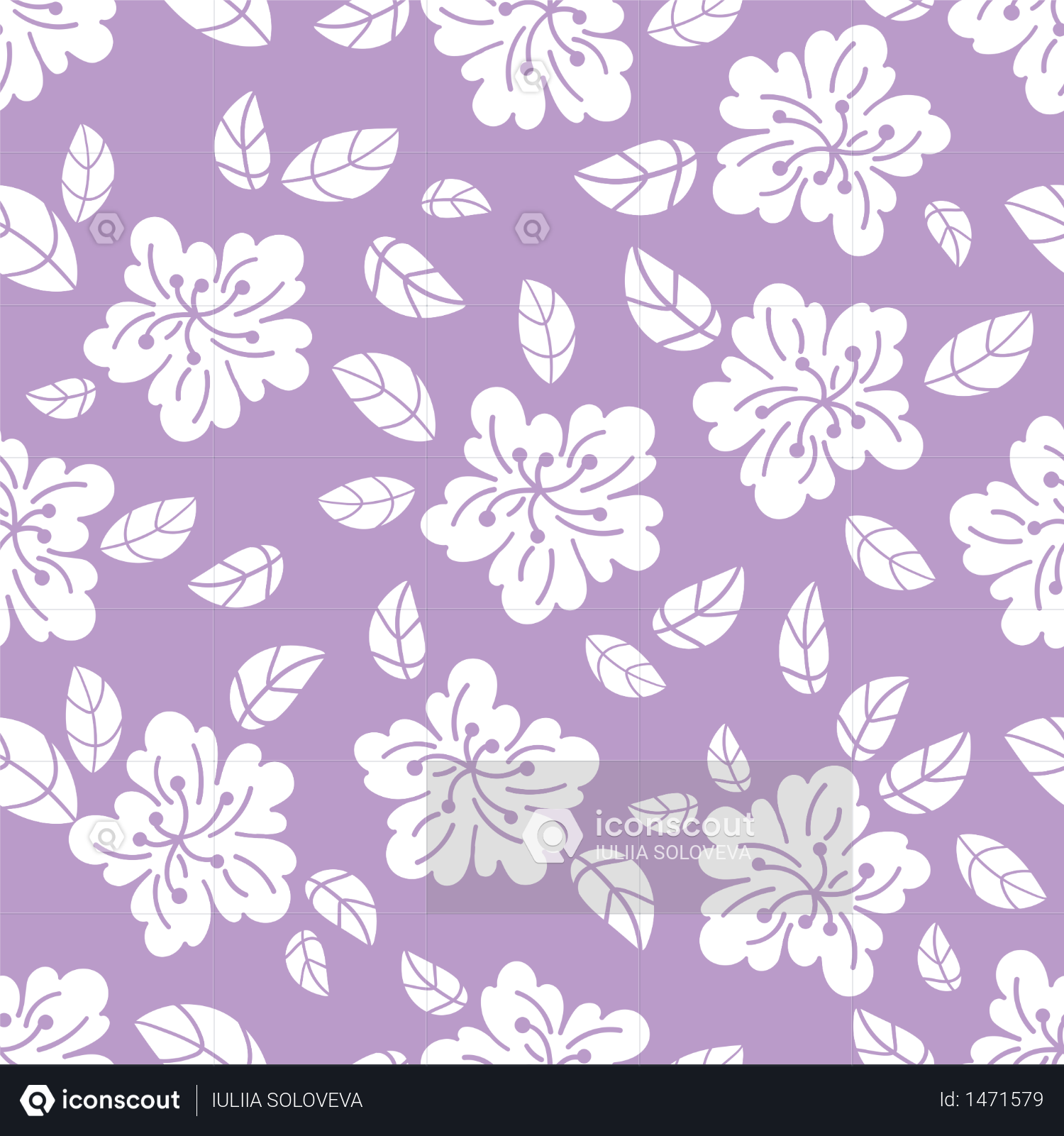 Premium White flower in Fabric Print Seamless Pattern Vector ...