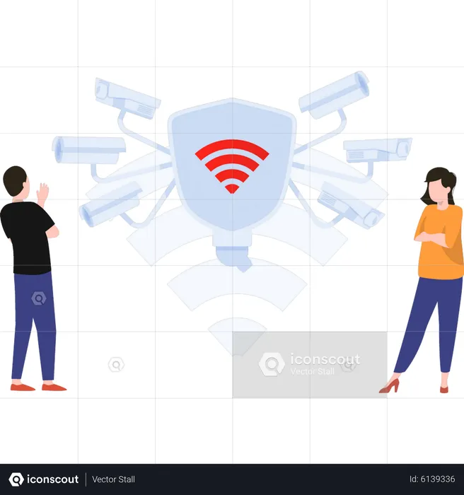 WIFI for security camera  Illustration