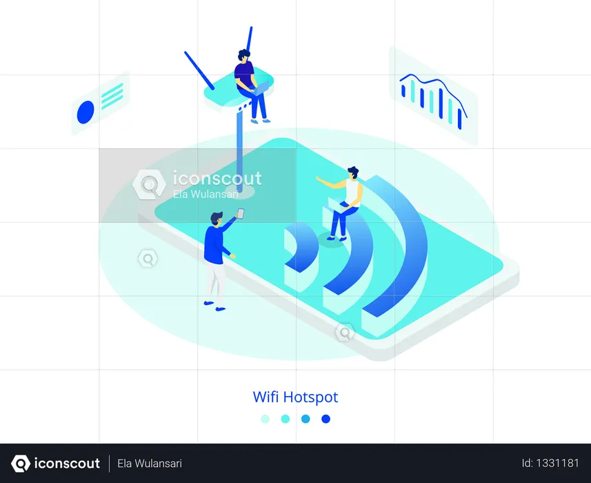 Wifi Hotspot concept  Illustration