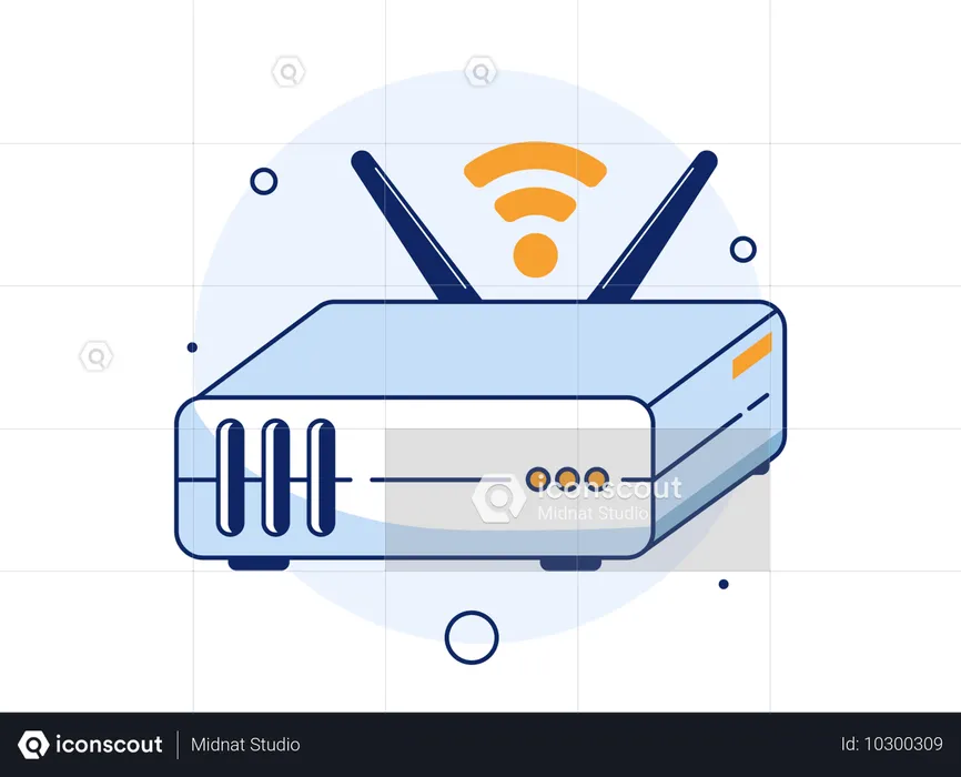 Wifiモデム  イラスト