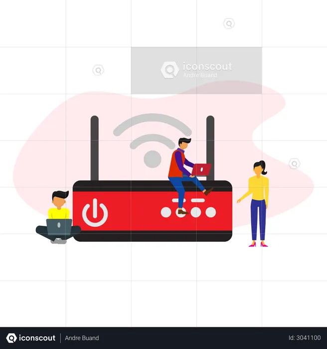 Wifi router  Illustration