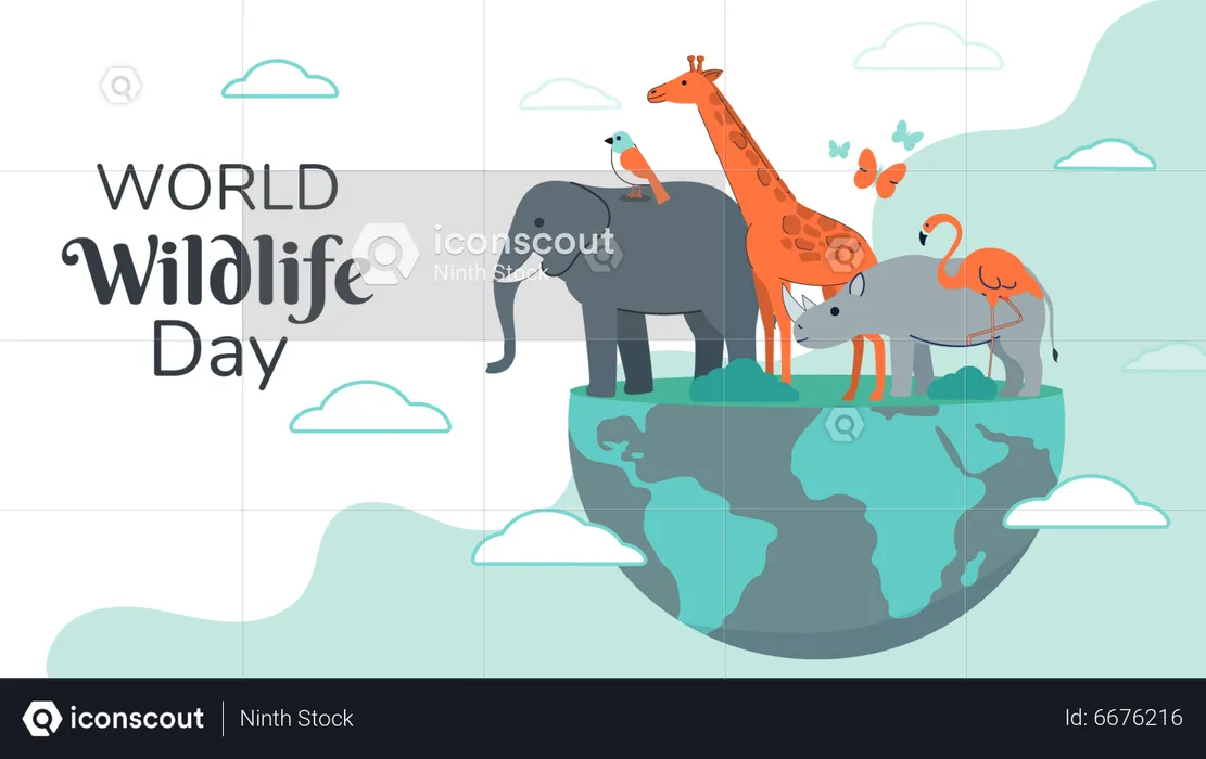 Wildlife day  Illustration