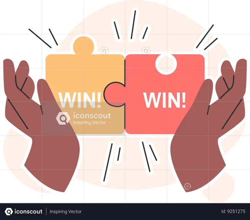 Win and win solution  Illustration