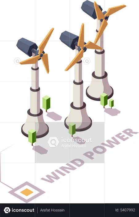 Wind Energy production  Illustration