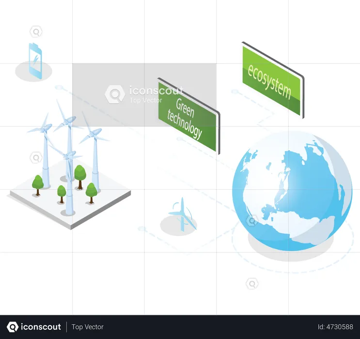 Wind energy station  Illustration
