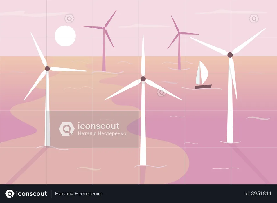 Wind farm  Illustration