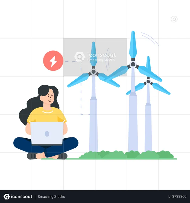 Wind Power  Illustration