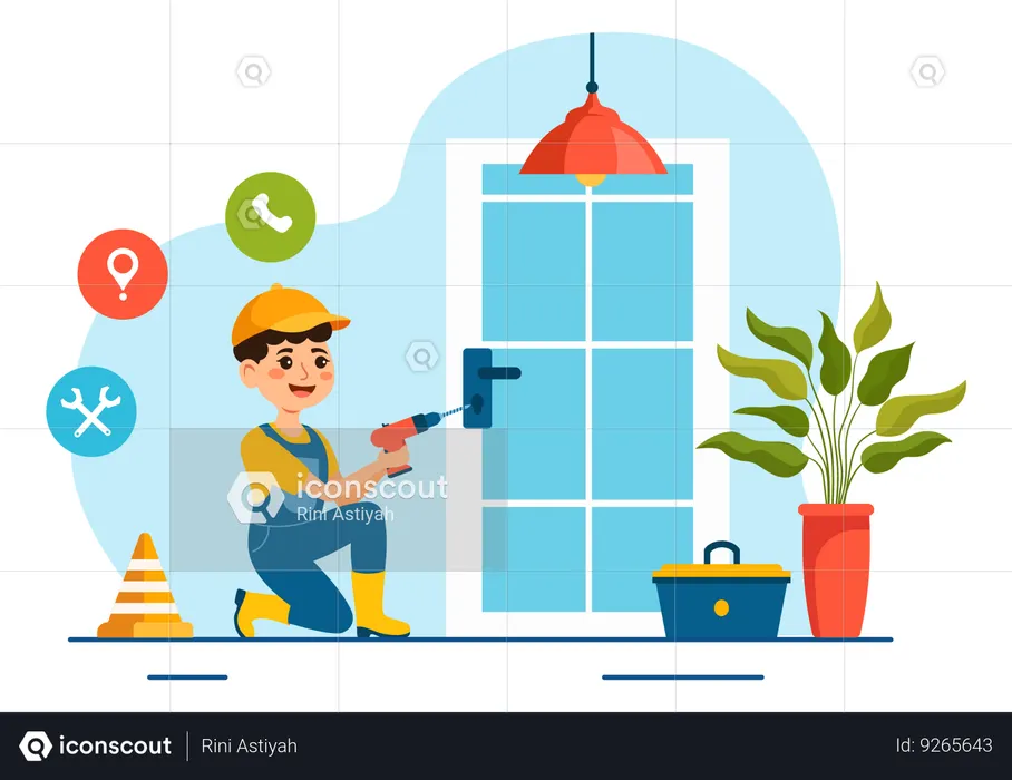 Window And Door Specialist  Illustration