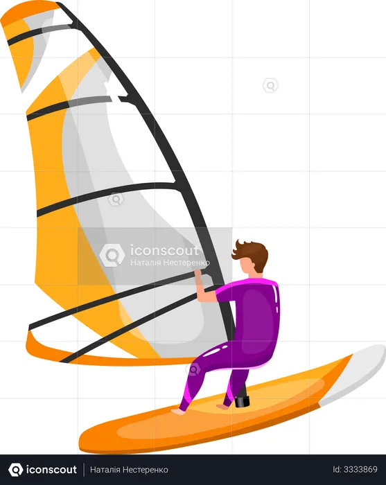 Windsurfen  Illustration