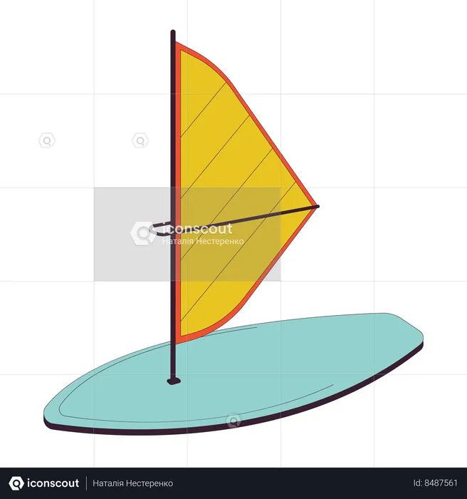 Windsurfing board  Illustration