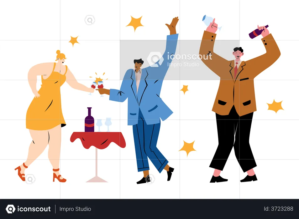 Wine Party  Illustration