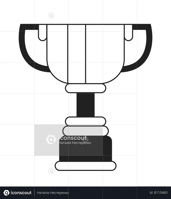 Winner golden cup trophy  Illustration