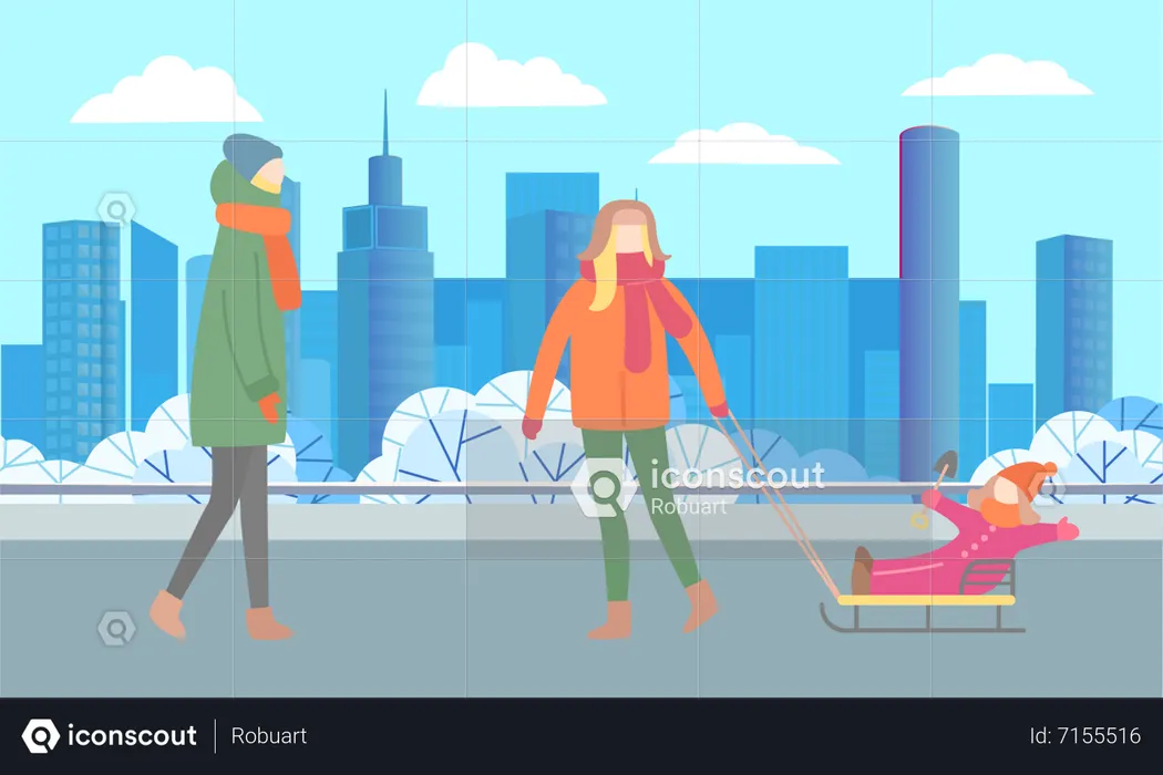 Winter activity  Illustration