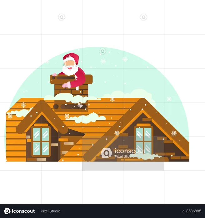 Winter house  Illustration