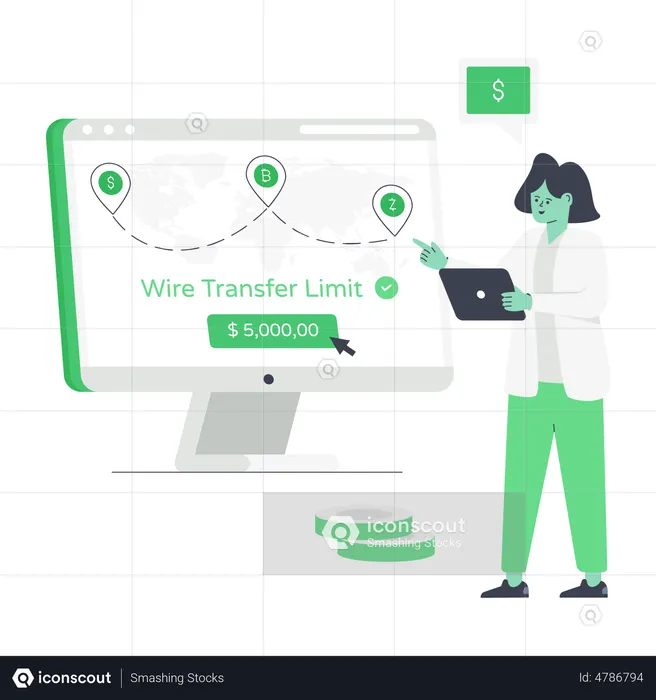 Wire Transfer  Illustration