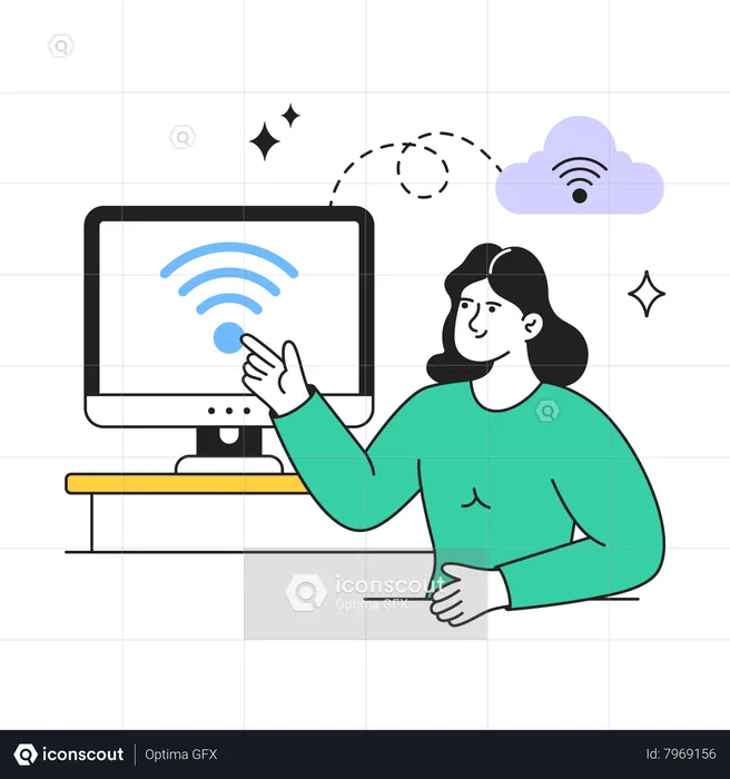 Wireless Cloud  Illustration