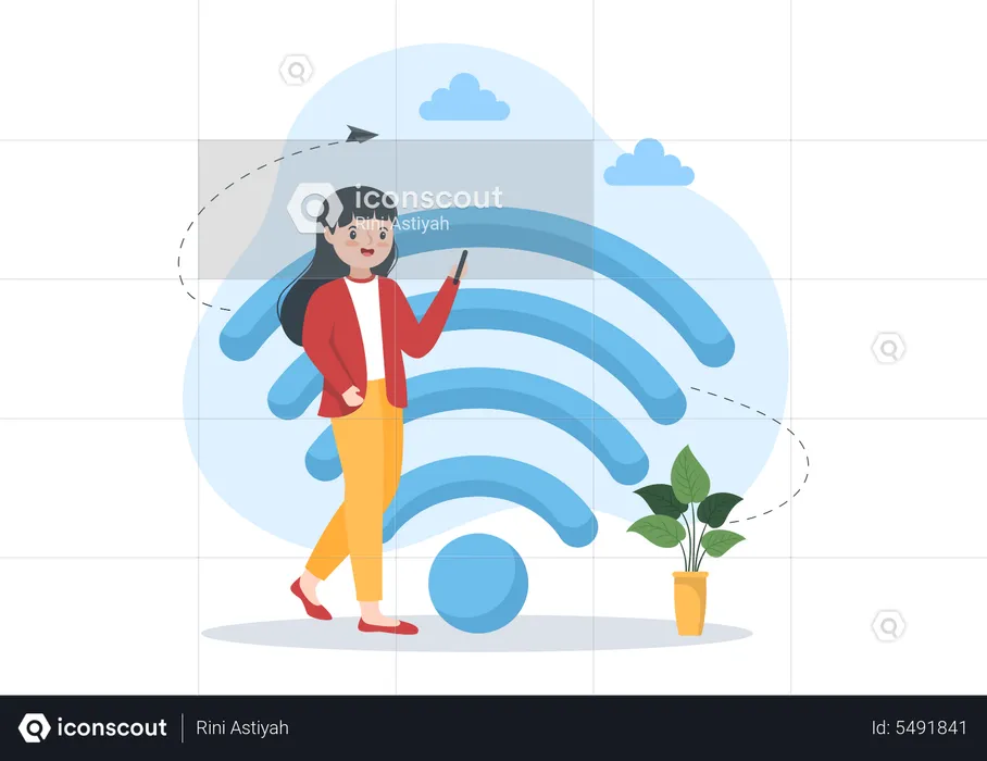 Wireless connection  Illustration