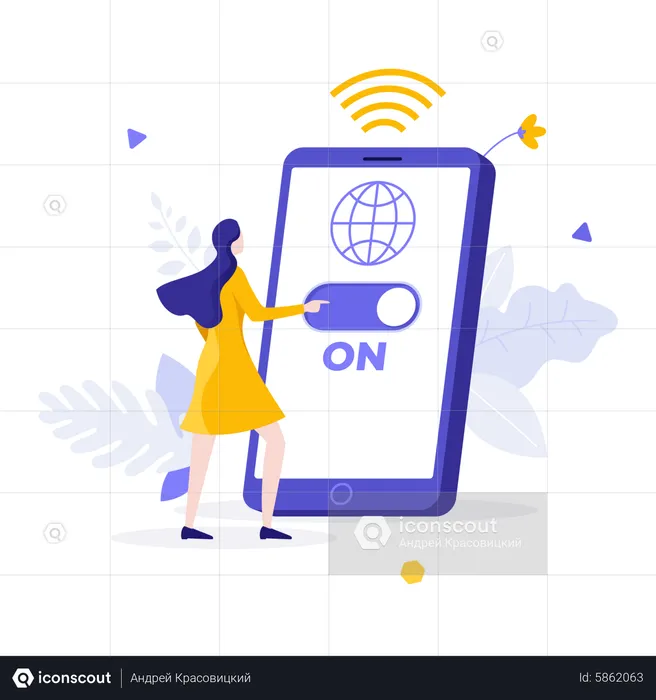 Wireless Internet connection  Illustration